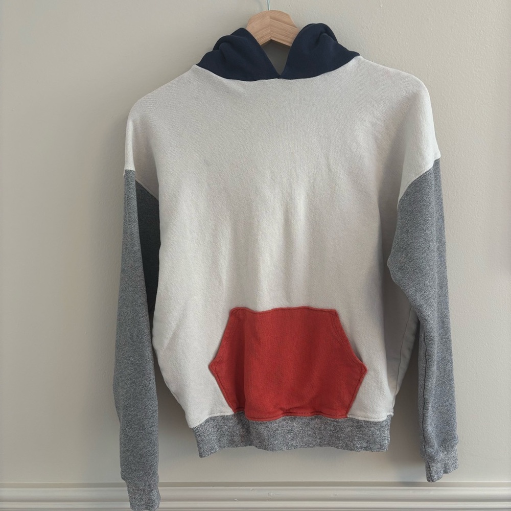 THE GREAT. Gray and Red Hoodie